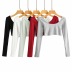 Elastic long-sleeves waistless T-shirt NSHS43510