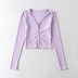 solid color embroidered cardigan  NSHS43521