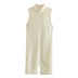 slim pure color sleeveless knitted jumpsuit NSHS43532