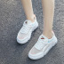 Hollow net breathable white flat sport shoes NSNL43549