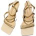 Solid color chain decor strap stiletto shoes NSCA43570