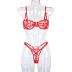 Heart Embroidery Lace Lingerie Set NSWY43657