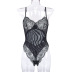 Backless black mesh lingerie  NSWY43660