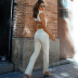 casual trousers round neck sleeveless backless tops suit NSHLJ43692