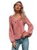 V-neck Tie Long Sleeve Top NSGHY43730