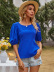 solid color round neck ruffled blouse  NSGHY43792