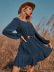 new autumn round neck long-sleeved ruffled dress NSGHY43811