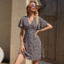 V-neck high waist summer print fashion dress NSGE43827