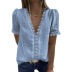 lace jacquard short-sleeved casual shirt  NSAXE43924