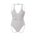 solid color hollow one-piece swimsuit  NSHL44004