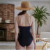 sexy backless solid color swimsuit  NSHL44007