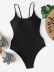 solid color strap sexy one-piece swimsuit  NSHL44033