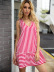 fashion striped stitching V-neck sleeveless dress NSGHY44117