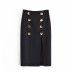 double-breasted high waist skirt  NSAM44208