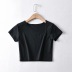 summer new sexy slim solid color short-sleeved T-shirt NSHS44282