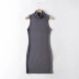 solid color high neck sexy knit dress NSHS44284