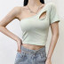 new elastic tight-fitting solid color T-shirt NSHS44298