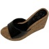 Fashion thick high heel open slide sandals NSHU44311