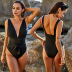 Sexy Deep V Sling One-Piece Swimsuit  NSLM44338