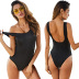 Halter Body Sculpting Sexy One-Piece Swimsuit  NSLM44340