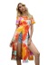 Summer  fashion tie-dye printed split skirt NSGHY44370