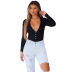New jumpsuit spring and summer long-sleeved V-neck jumpsuit NSYBN44425