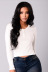 solid color small V-neck long-sleeved slim T-shirt NSXZY44495