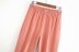 solid color elastic waist casual pants NSAM44575