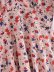 floral V-neck printed waist dress NSAM44582