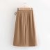 Lace-Up High-Waist Solid Color Skirt NSAM44598
