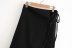 Falda de color liso con cordones y cintura alta NSAM44598