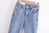Bow Loose Slim Split Jeans NSAM44599