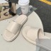 Solid color thick flat slide sandals NSHU44697