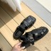 woven hollow T-shaped buckle flat shoes NSHU44703