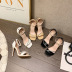Crystal decor slingback heeled sandals NSSO44719