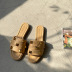 Studded decor flat slide sandals NSSO44728