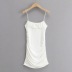 Solid Color Pleated Elastic Wrap Chest Double-Slip Dress NSAC44948