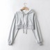 short long-sleeved hooded sweatshirt NSHS45059