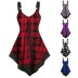 fashion suspender plaid top NSYF45064