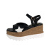 buckle with fish mouth platform slope sandals   NSHU45070