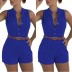 sexy fashion casual belt jumpsuit shorts   NSLM45085