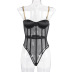 Fashion chain halter mesh sheer lingerie set NSWY45227