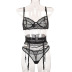 Fashion lace trim garter lingerie set NSWY45236