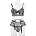 Bow tie-up garter lingerie set  NSWY45255