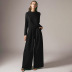 round neck shirt wide-leg pants two-piece suit  NSYSB45314