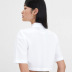 pocket white cropped shirt NSYSB45334