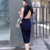 sleeveless backless dress NSAC45403