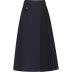 high waist black slim pleated skirt NSYZ45559