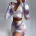 Fashion zip shirt & skirt set NSLAI45642
