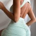fashion sleeveless hollow open back pleated dress NSLAI45646